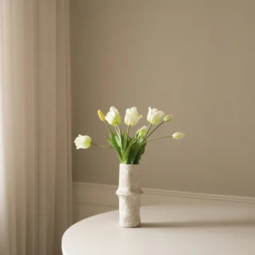 Bukiet sztucznych tulipanów Triumph - Biały, 10 szt. - Botané