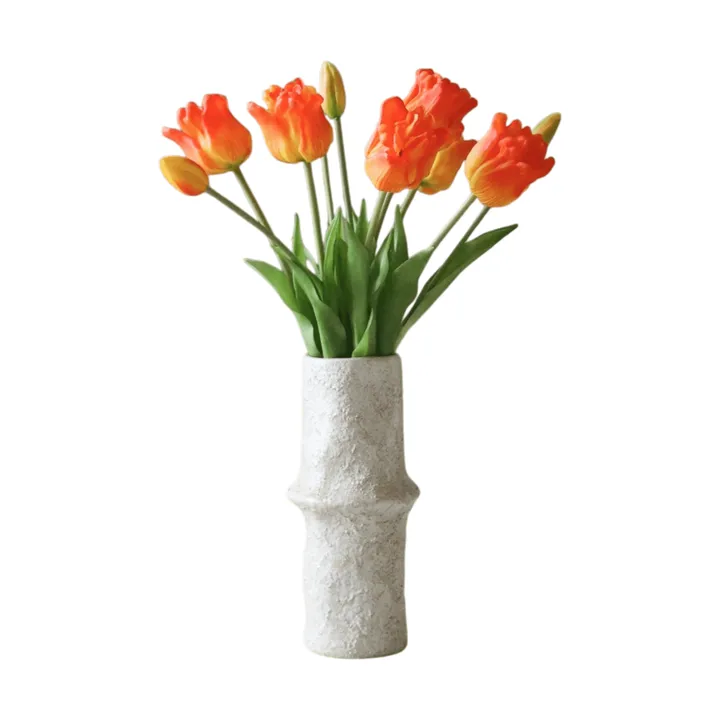Bukiet sztucznych tulipanów Triumph - Pomarańczowy, 10 szt. - Botané