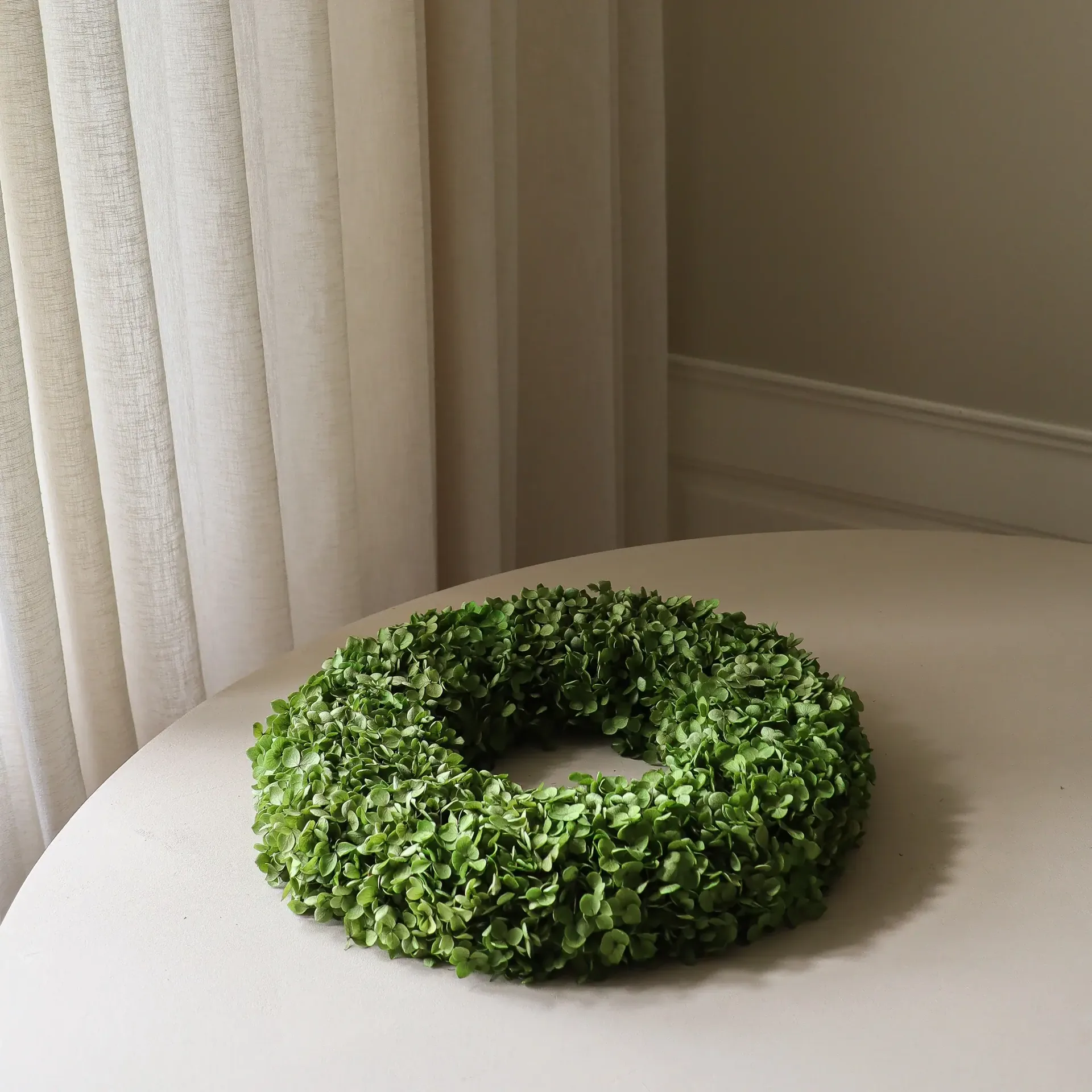 Hortensia Wreath wianek kwiatowy, Green, Ø40 cm Botané