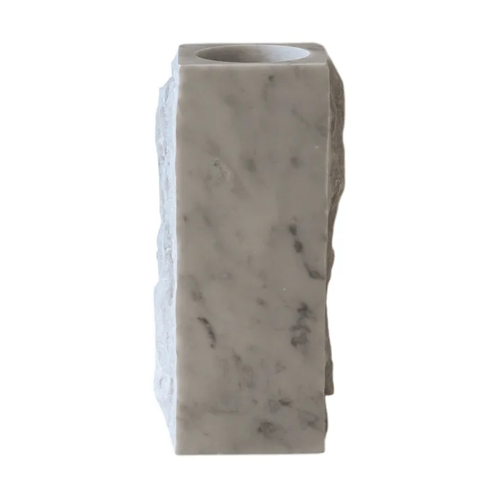Marmurowy wazon Carrara Edge - Medium, 30 cm - Botané