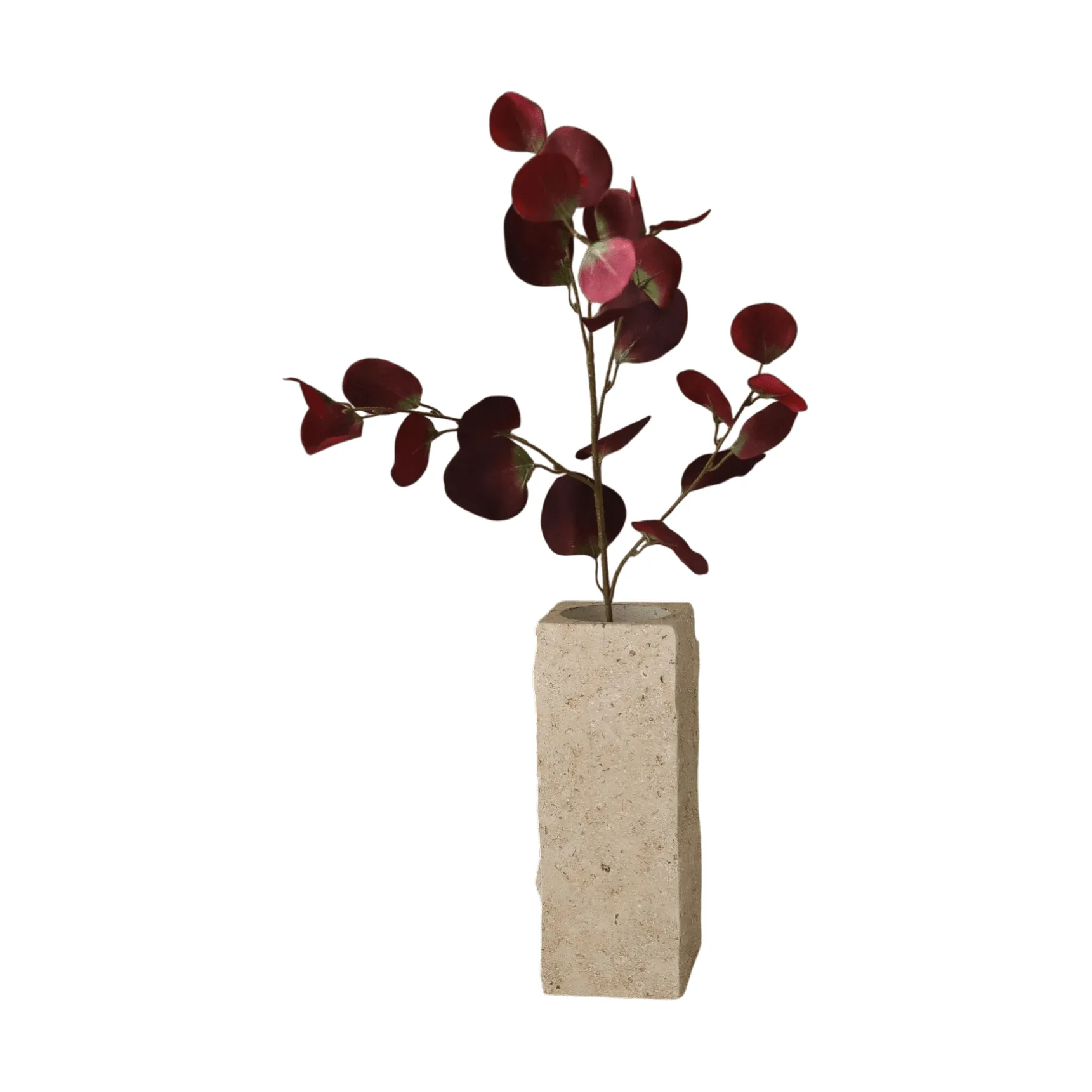 Sztuczna gałązka Eukaliptus, Burgundowy, 84 cm Botané