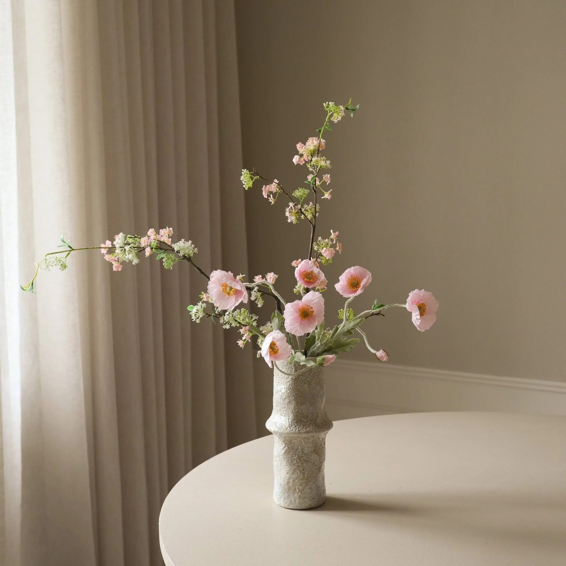 Sztuczny bukiet Blossom Veil, Mak, śnieżnobiały Botané