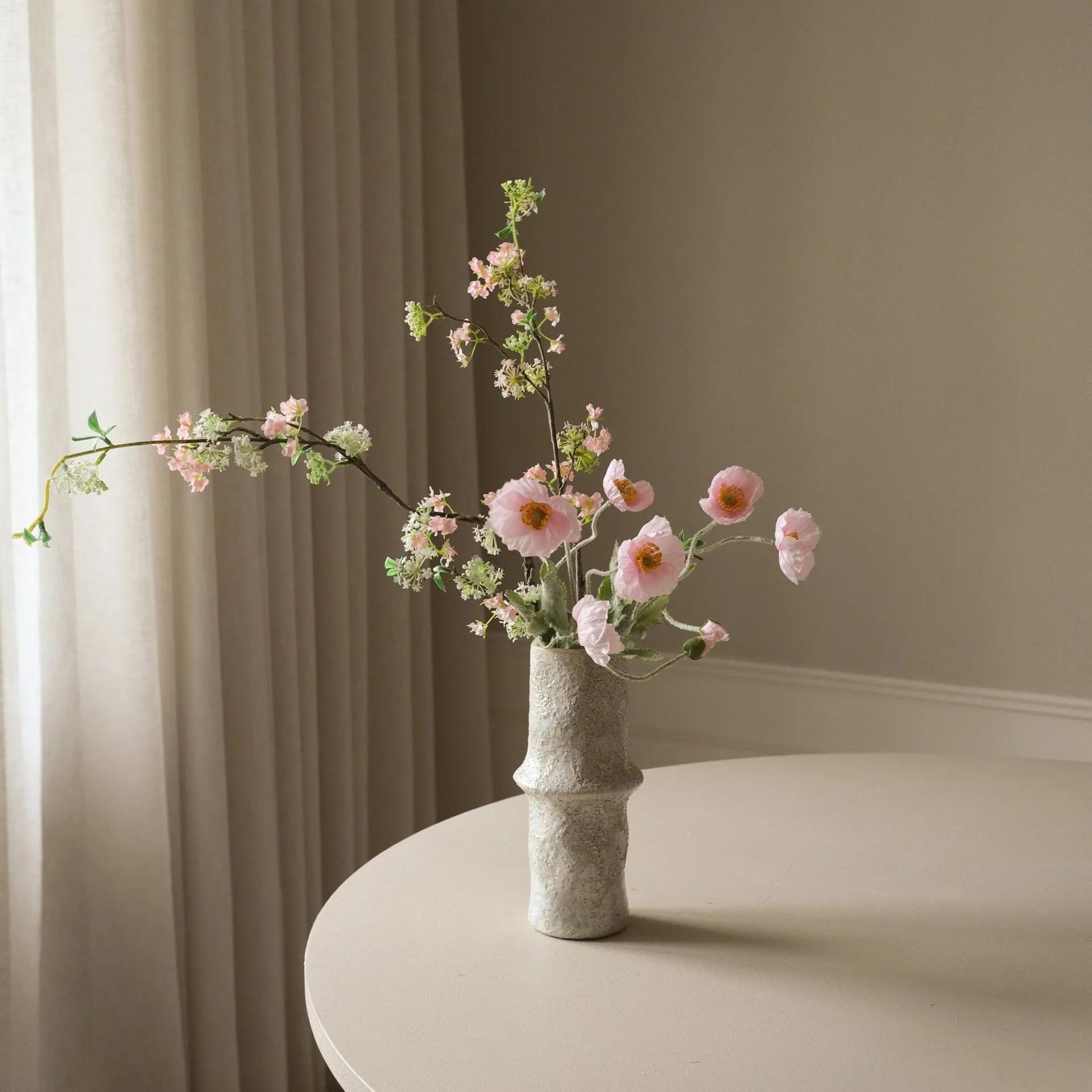 Sztuczny bukiet Blossom Veil, Mak, śnieżnobiały Botané