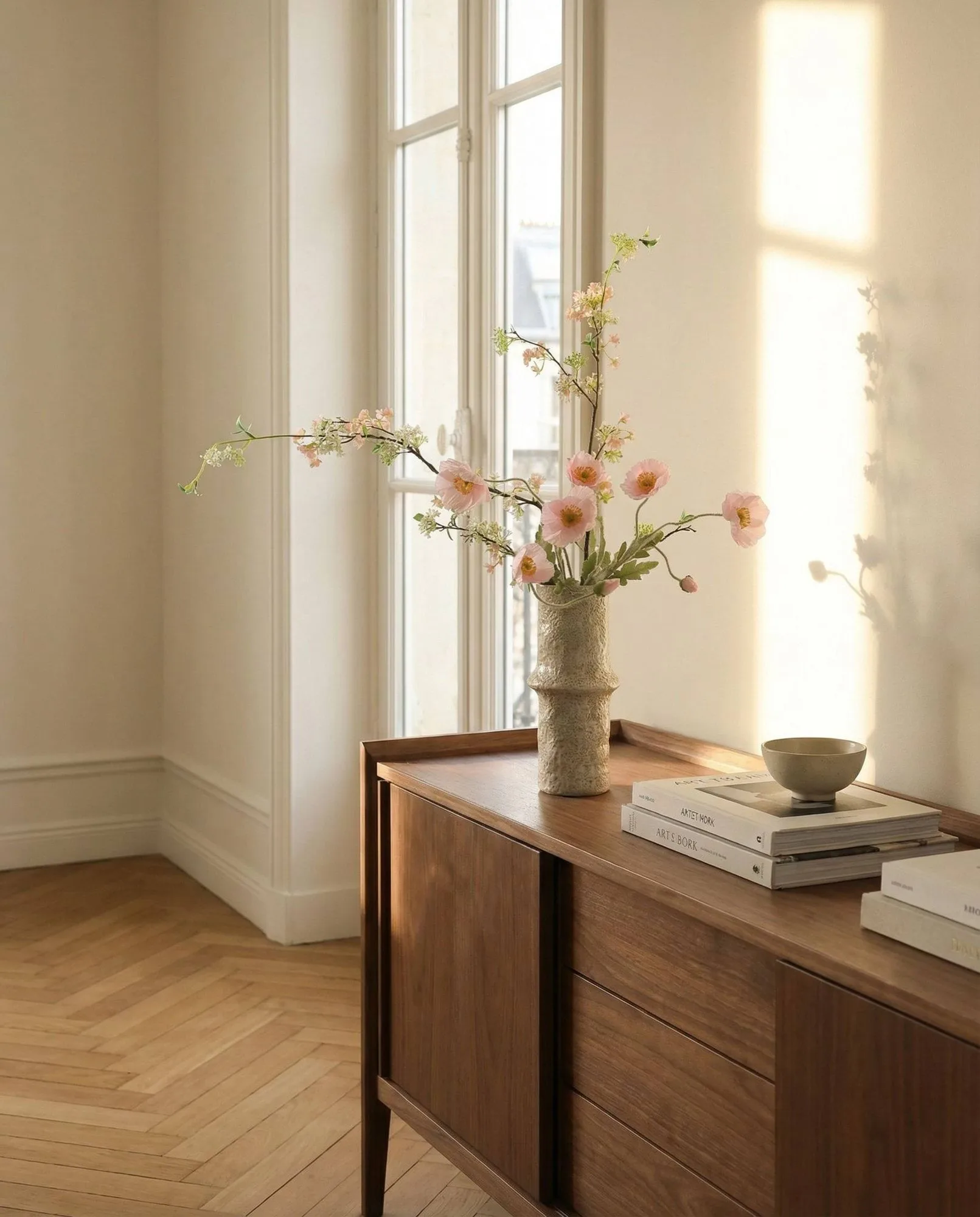 Sztuczny bukiet Blossom Veil, Mak, śnieżnobiały Botané