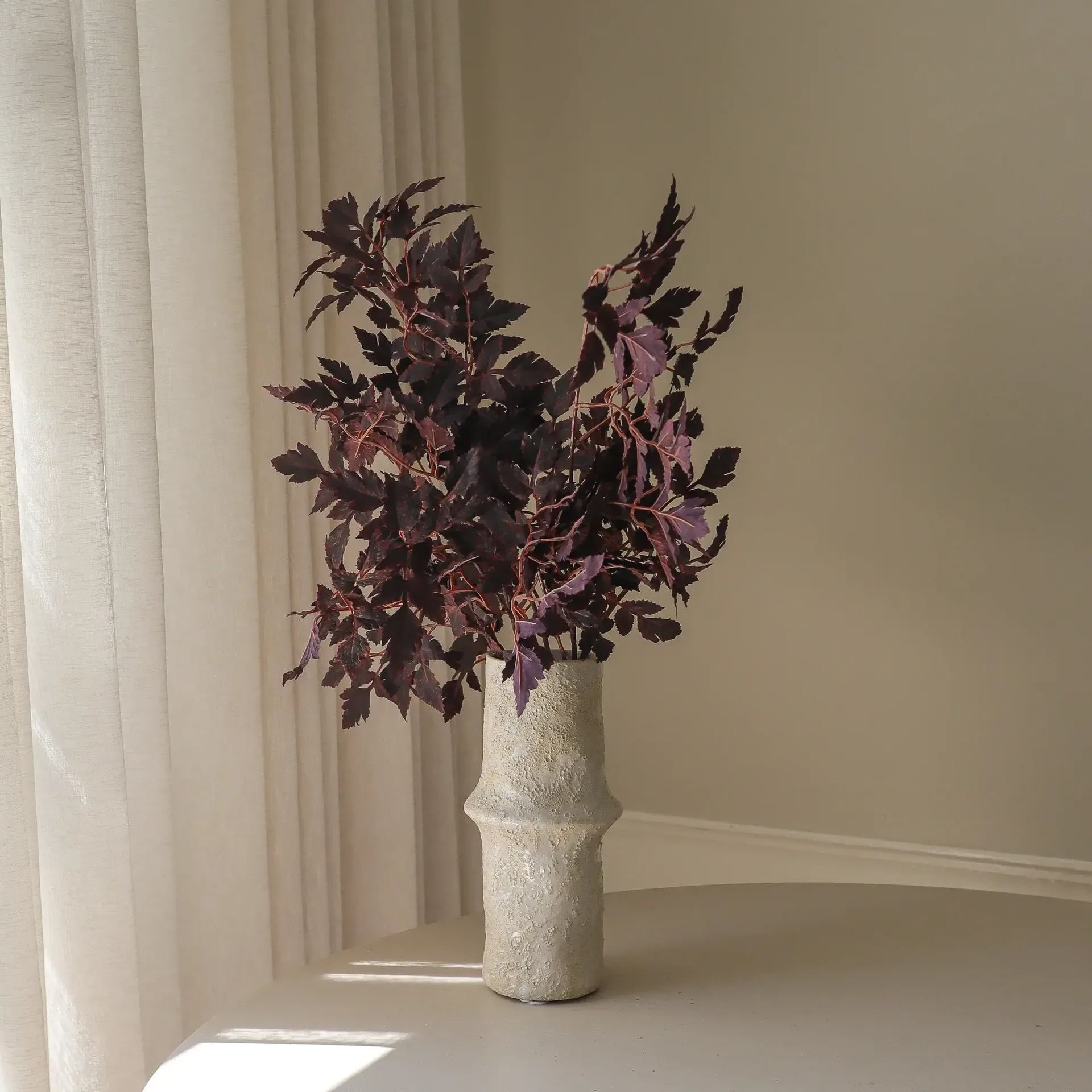 Sztuczny bukiet Burgundy Plum Leaves, 85 cm, 4 szt. Botané