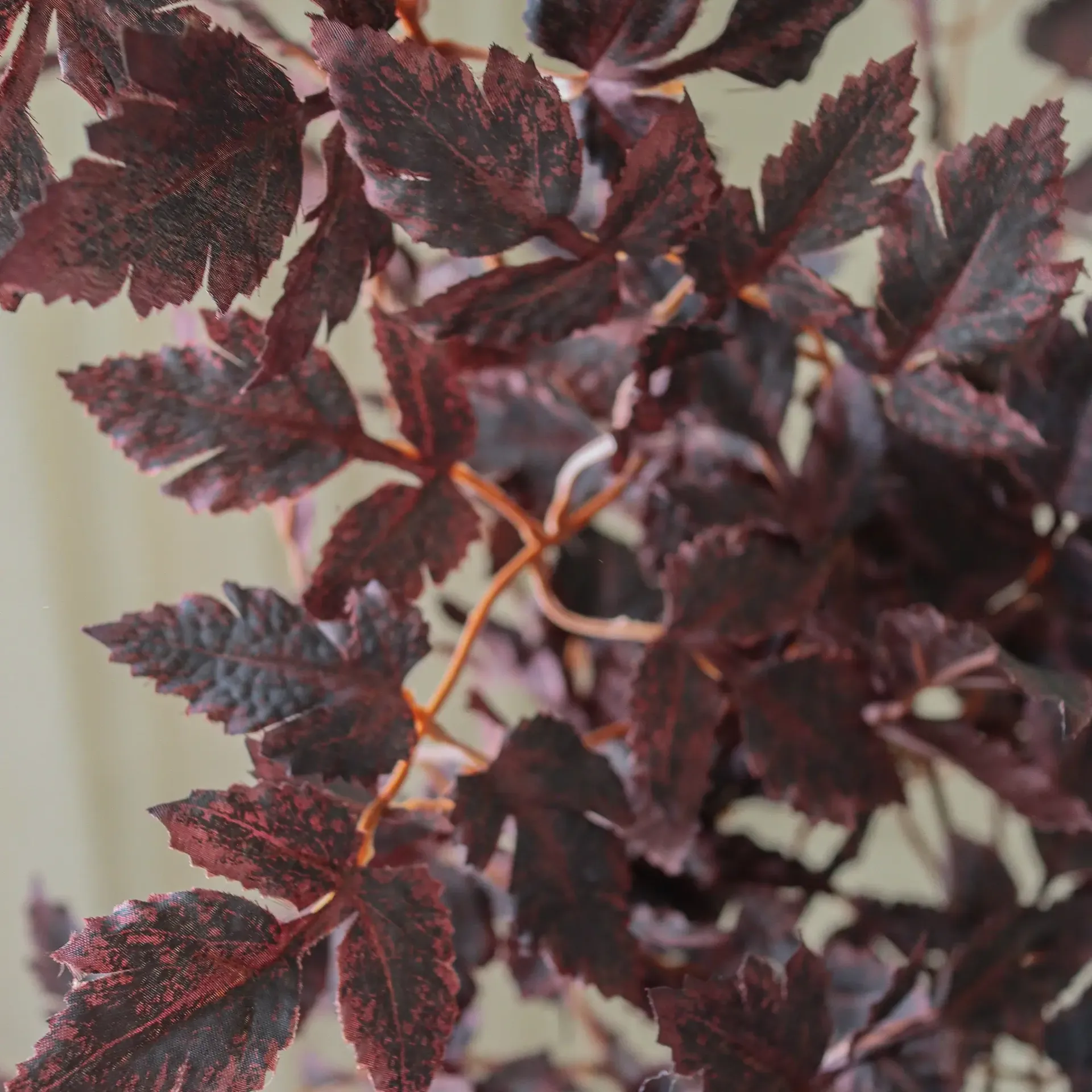 Sztuczny bukiet Burgundy Plum Leaves, Red, 85 cm, 1 szt. Botané
