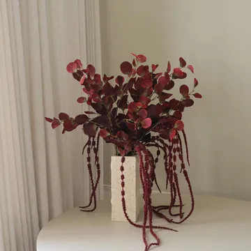 Sztuczny bukiet Burgundy Veil - Eukaliptus, amarantus, 84 cm - Botané