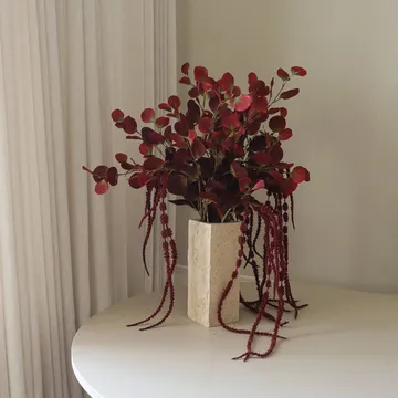 Sztuczny bukiet Burgundy Veil - Eukaliptus, amarantus, 84 cm - Botané