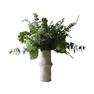Sztuczny bukiet Deep Green - Hortensja-polnekwiaty-eukaliptus-gałązka wdówki, 15 szt. - Botané