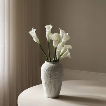 Sztuczny bukiet kalii - Biały, 65 cm, 8 szt. - Botané