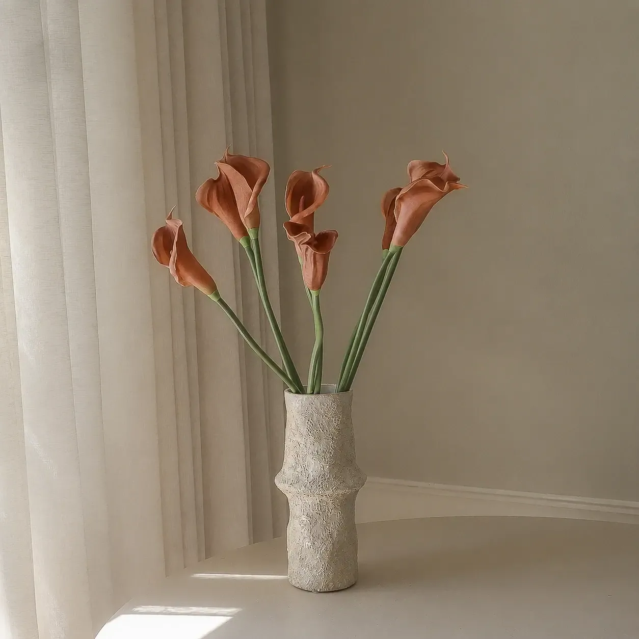 Sztuczny bukiet kalii, Brązowy, 62 cm, 8 szt. Botané