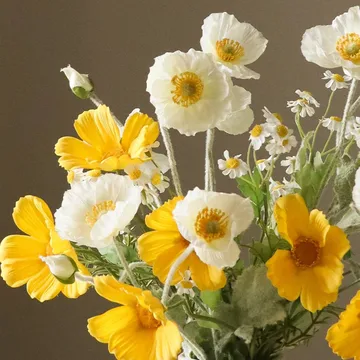 Sztuczny bukiet Le Natural - Margerytka-stokrotka, 7 szt. - Botané