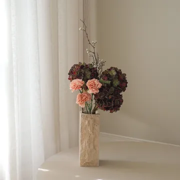 Sztuczny bukiet Moody Blush - Hortensja, goździk, gałązka, 97 cm - Botané