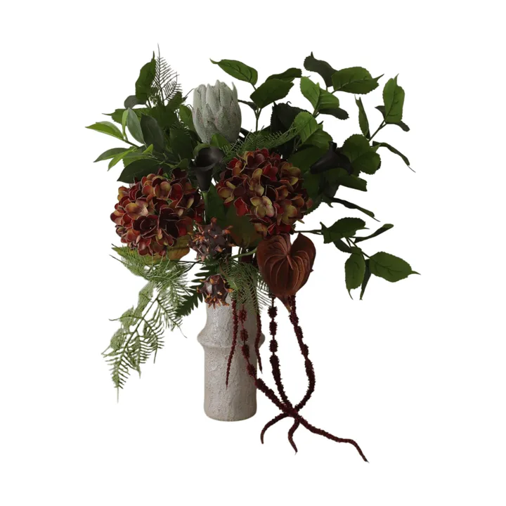 Sztuczny bukiet Noir Botanica - Hortensja–kalia–anturium 112 cm, 15 szt. - Botané