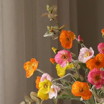 Sztuczny bukiet Poppy Spritz - Mak-eukaliptus, 10 szt. - Botané