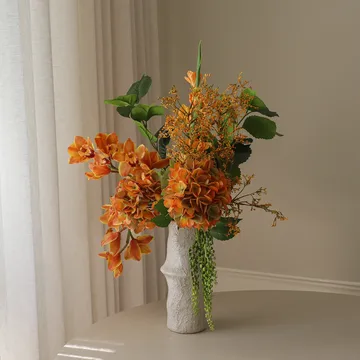 Sztuczny bukiet The Orangery - Storczyk cymbidium-mieczyk-hortensja, 85 cm, 10 szt. - Botané