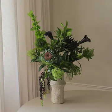Sztuczny bukiet Verdant Noir - Kalia–chryzantema igiełkowa–słonecznik jesienny, 92 cm, 13 szt. - Botané