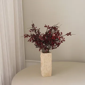 Sztuczny bukiet Wild Berry - Ciemnoczerwone gałązki z jagodami, 66 cm - Botané