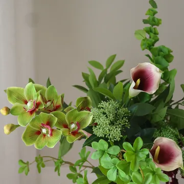 Sztuczny bukiet Wild Grove - Kalia–storczyk cymbidium–dzika marchew, 112 cm, 16 szt. - Botané