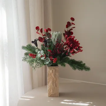 Sztuczny bukiet Wild Winter - Protea, chryzantema igiełkowa, kalla, eukaliptus, 84 cm - Botané
