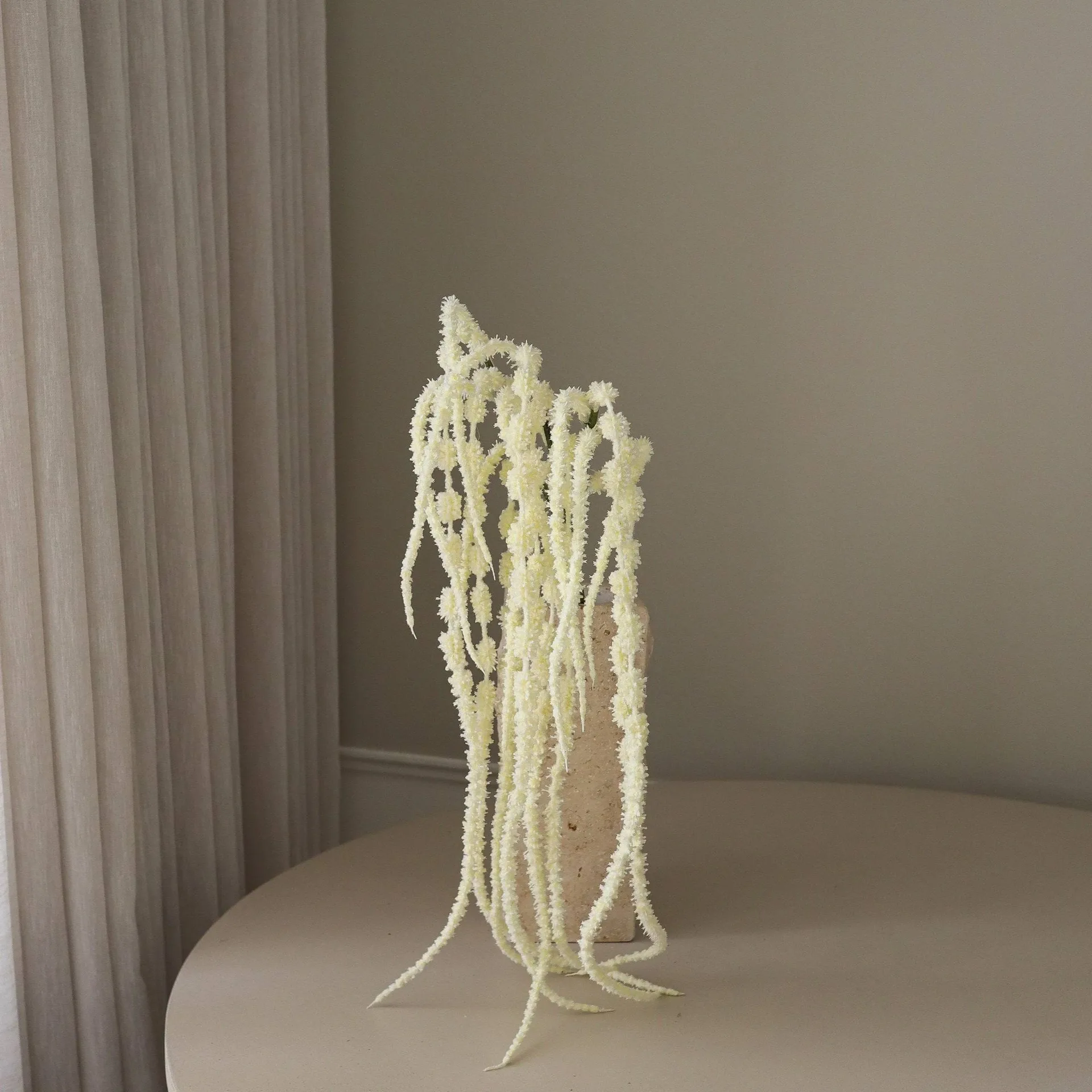 Sztuczny kwiat Amarantus wiszący, Biały, 112 cm Botané
