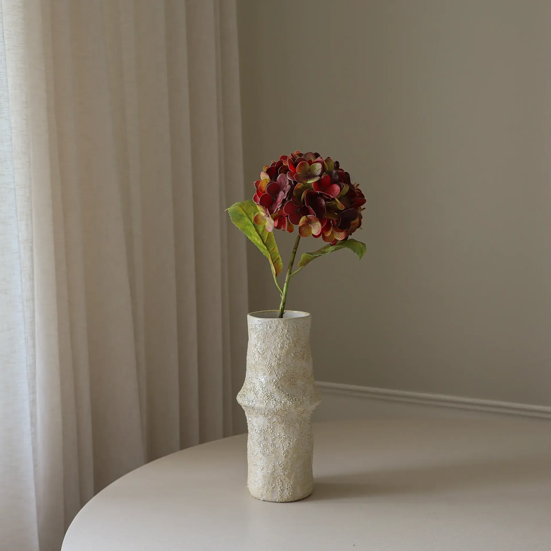 Sztuczny kwiat hortensji, Deep burgundy, 60 cm, 1 szt. Botané