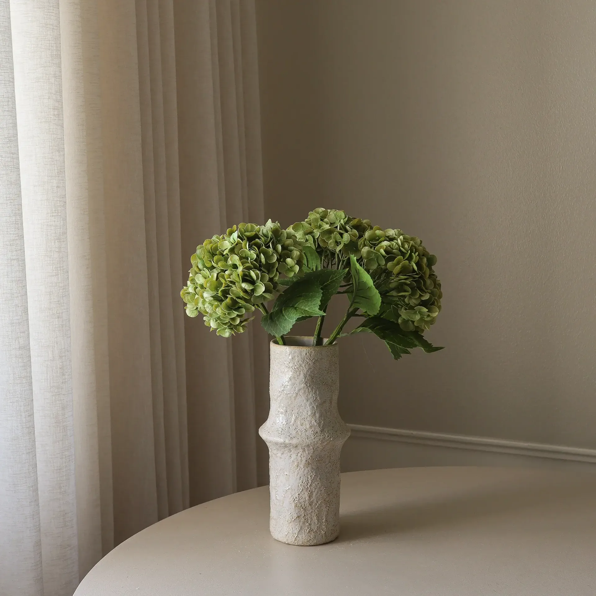 Sztuczny kwiat hortensji, Moss green, 51 cm, 1 szt. Botané