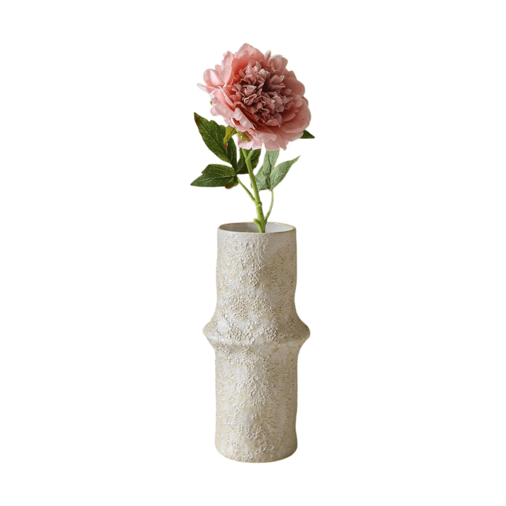 Sztuczny kwiat piwonii, Dusty pink, 56 cm, 1 szt. Botané