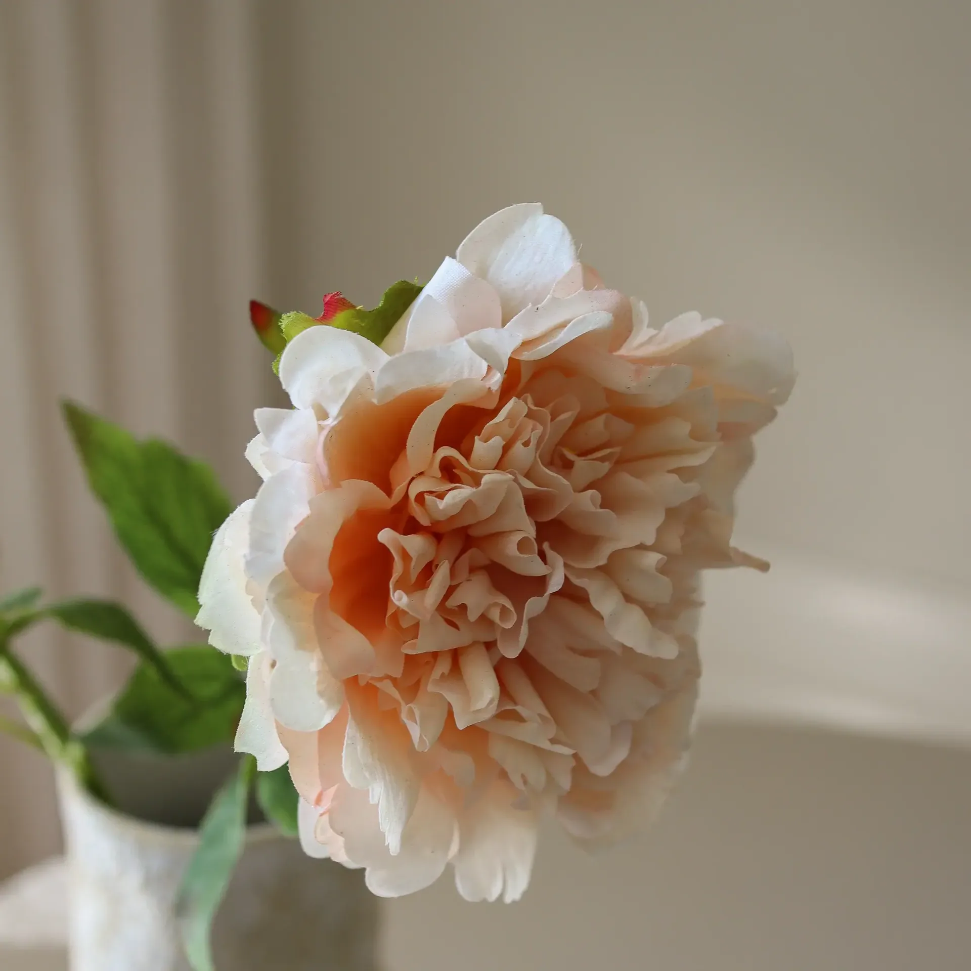 Sztuczny kwiat piwonii, Light pink, 56 cm, 1 szt. Botané