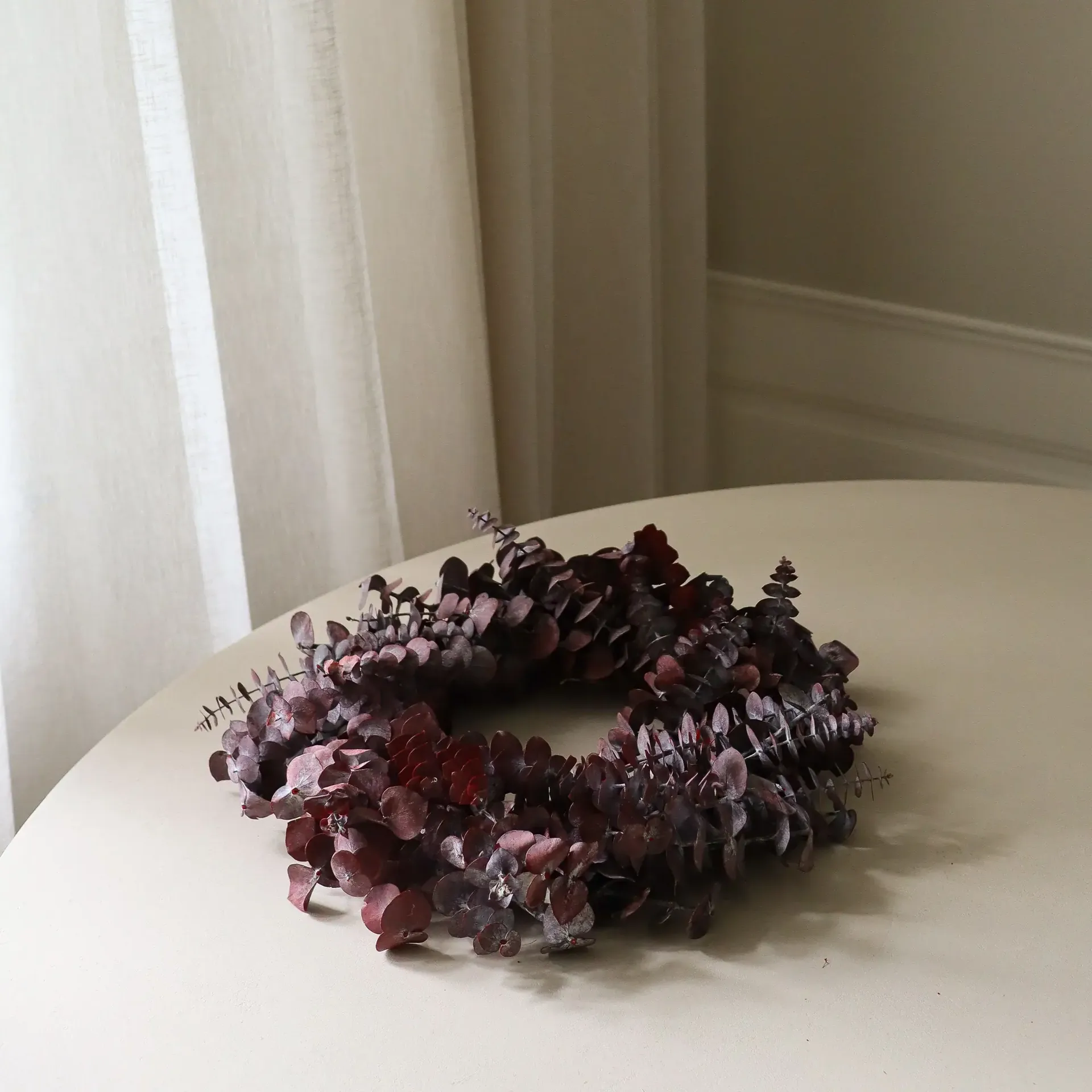 Wianek Eucalyptus Wreath, Dark red, Ø40 cm Botané
