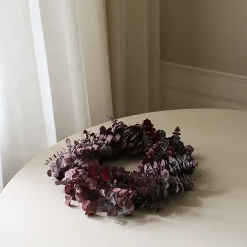 Wianek Eucalyptus Wreath - Dark red, Ø40 cm - Botané