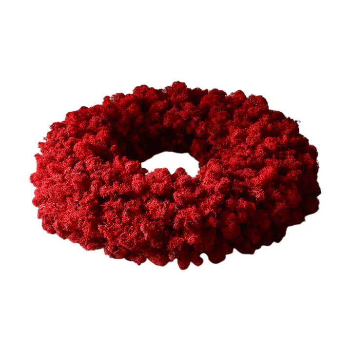 Wianek z mchu Moss Wreath - Red, Ø40 cm - Botané
