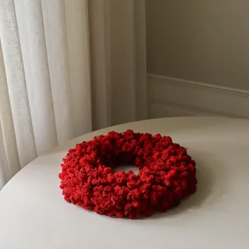 Wianek z mchu Moss Wreath - Red, Ø40 cm - Botané