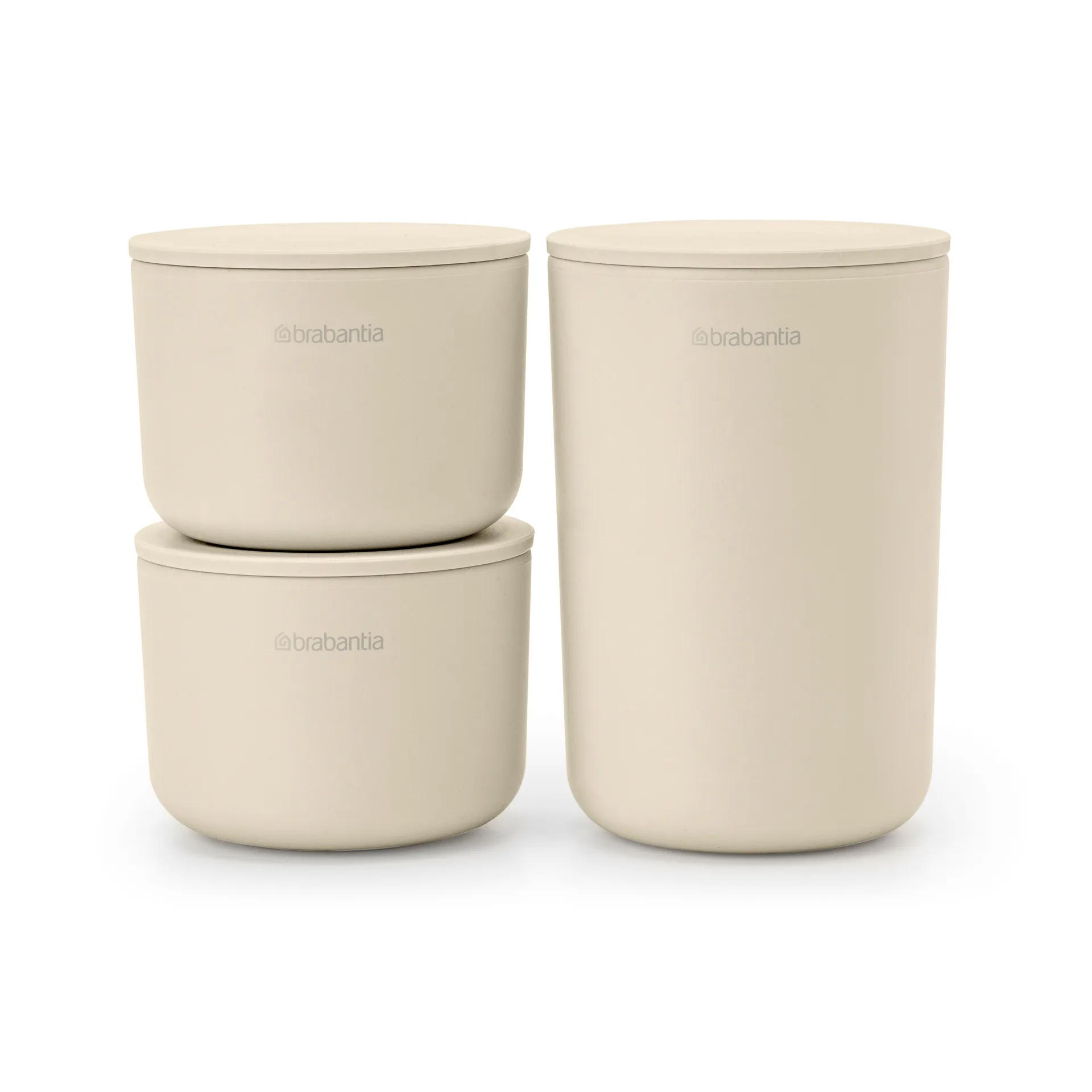 3-pak pudełek do przechowywania ReNew, Soft Beige Brabantia