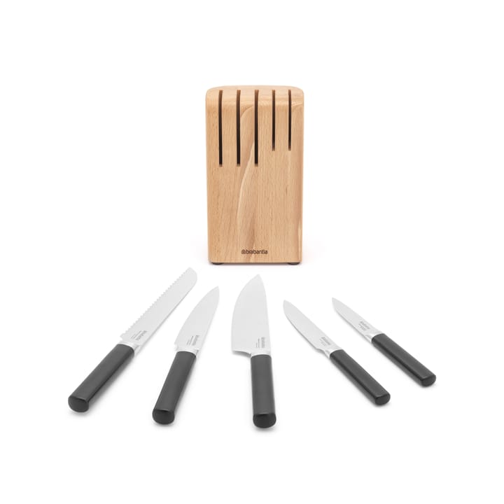 Blok Profile z nożami 5szt., Drewno Brabantia
