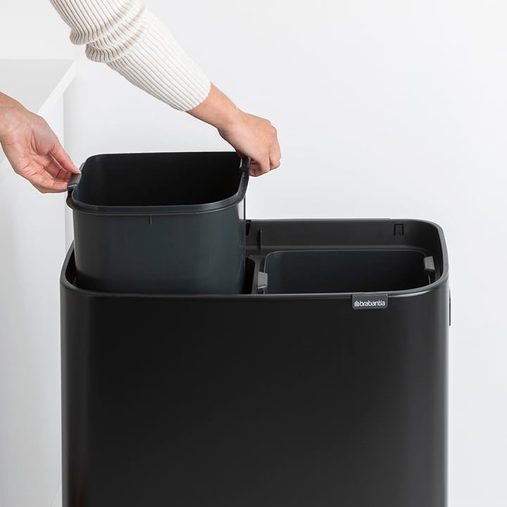 Bo kosz dotykowy wysoki 2x30 L, Matowa czerń Brabantia