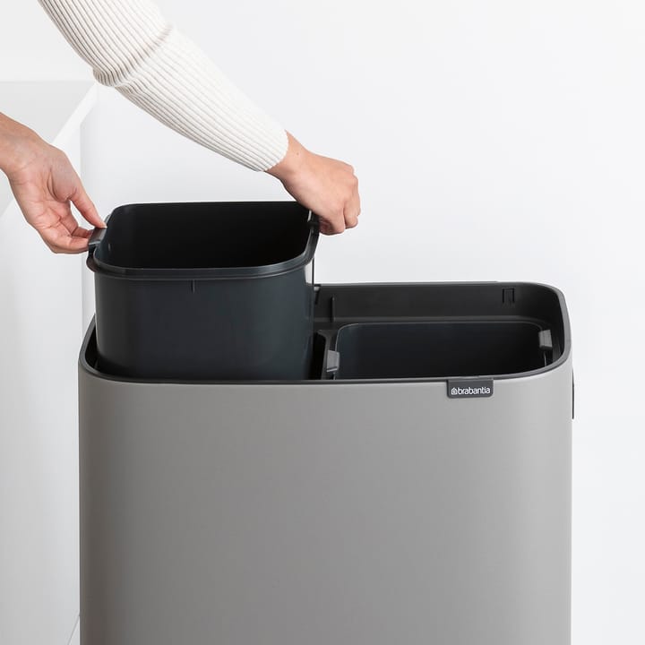 Bo kosz dotykowy wysoki 2x30 L, Mineral concrete grey Brabantia