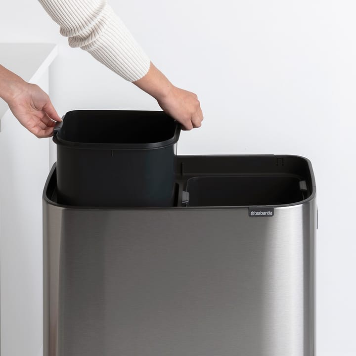 Bo kosz dotykowy wysoki 2x30 L, Stal szczotkowana matowa Brabantia