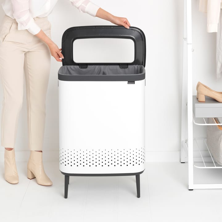 Bo kosz na pranie wysoki 2x45 L, Biały Brabantia