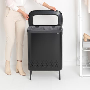 Bo kosz na pranie wysoki 2x45 L - Matowa czerń - Brabantia