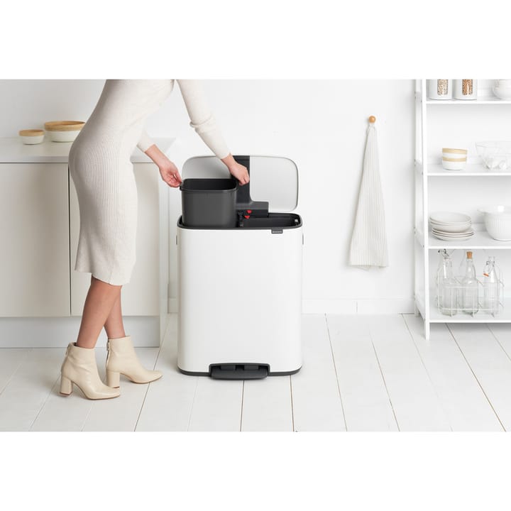 Bo kosz z pedałem 2x30 L - Biały - Brabantia