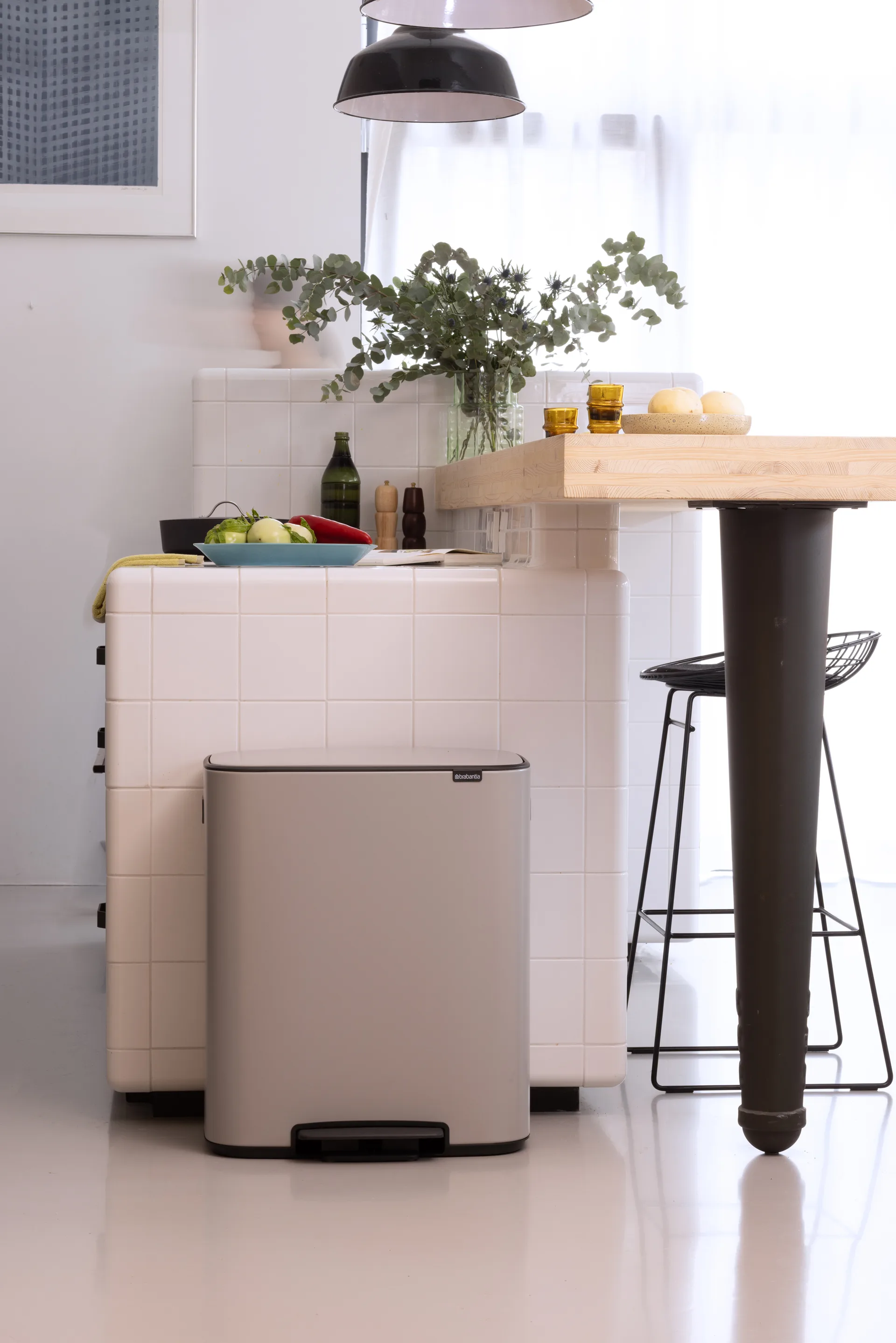 Bo kosz z pedałem 2x30 L, Soft grey Brabantia
