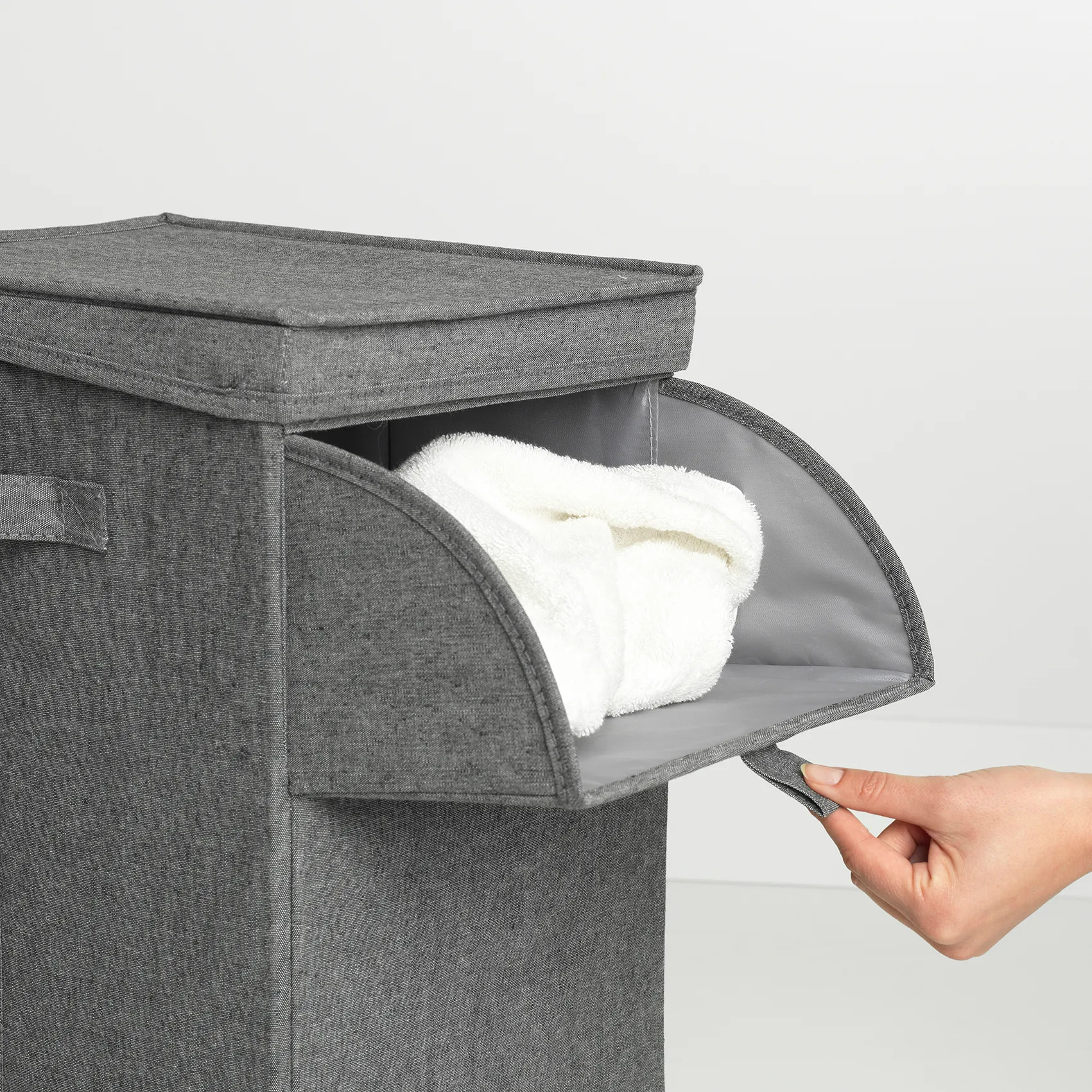 Brabantia kosz na pranie z możliwością układania w stosy 35 litrów, Ciemnoszary Brabantia