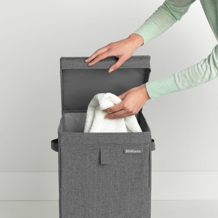 Brabantia kosz na pranie z możliwością układania w stosy 35 litrów, Ciemnoszary Brabantia