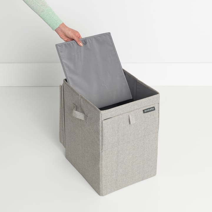 Brabantia kosz na pranie z możliwością układania w stosy 35 litrów, Jasnoszary Brabantia
