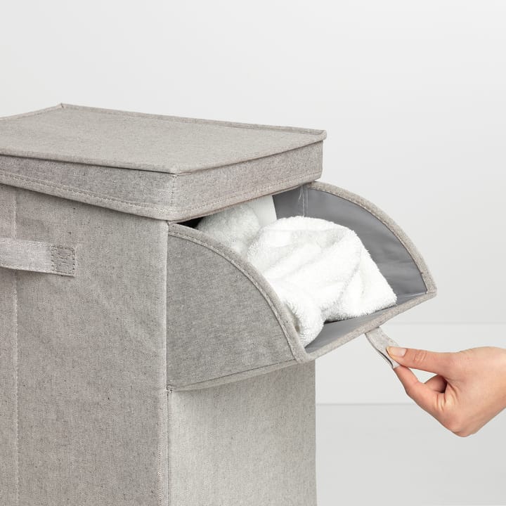 Brabantia kosz na pranie z możliwością układania w stosy 35 litrów, Jasnoszary Brabantia