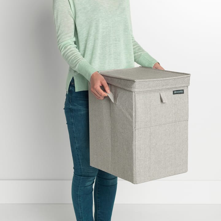 Brabantia kosz na pranie z możliwością układania w stosy 35 litrów, Jasnoszary Brabantia