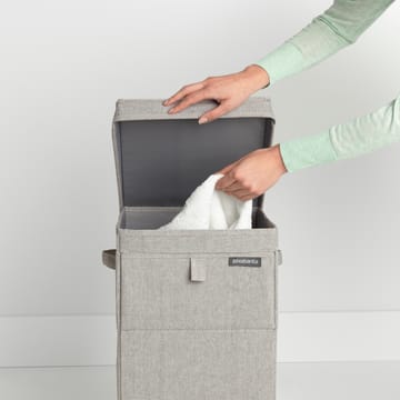 Brabantia kosz na pranie z możliwością układania w stosy 35 litrów - Jasnoszary - Brabantia