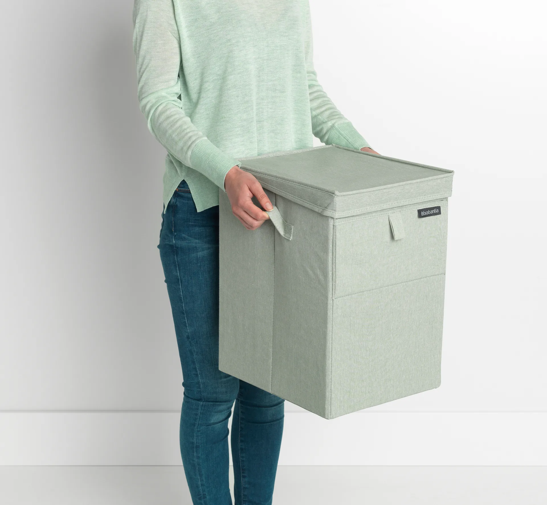 Brabantia kosz na pranie z możliwością układania w stosy 35 litrów, Zielony Brabantia