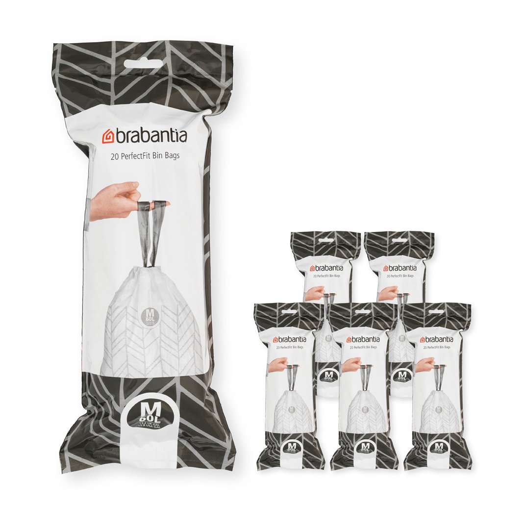 Brabantia Brabantia PerfectFit worki na śmieci 120 sztuk Model M, 60 L